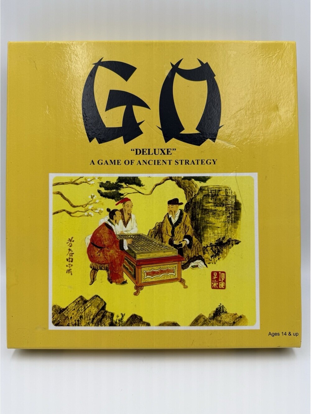GO "DELUXE" Wooden Board Game A Game of Asian Strategy Hansen Complete